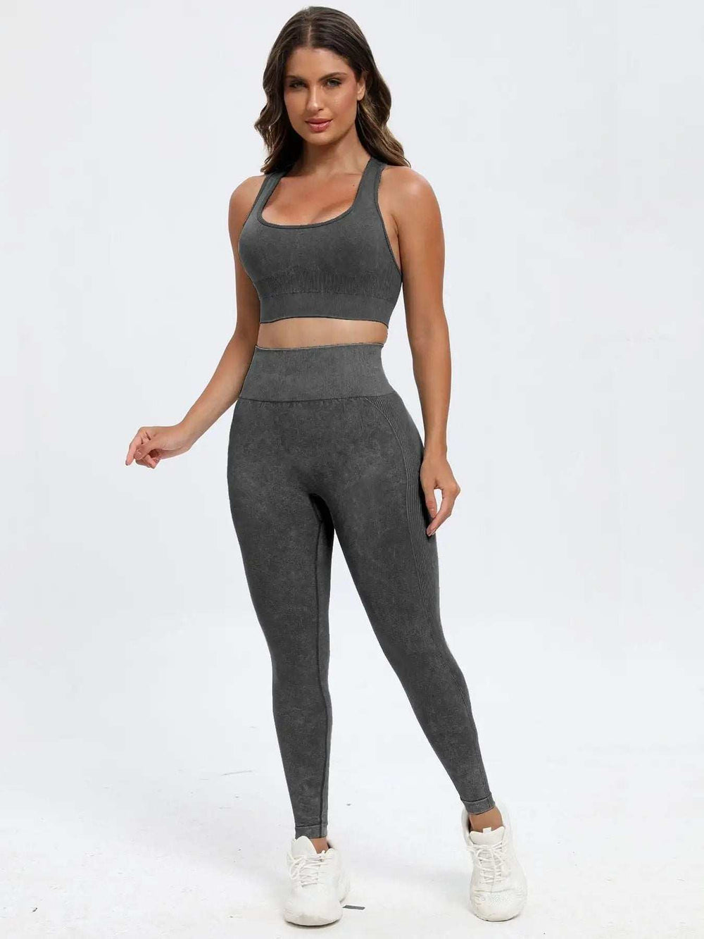 Scoop Neck Wide Strap Top and Pants Active Set - Trendsi - Flyclothing LLC