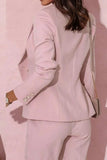 Full Size Lapel Collar Long Sleeve Blazer and Pants Set Plus Size - Trendsi - Flyclothing LLC