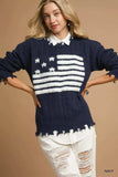 Umgee Distressed American Flag Sweater - Trendsi - Flyclothing LLC