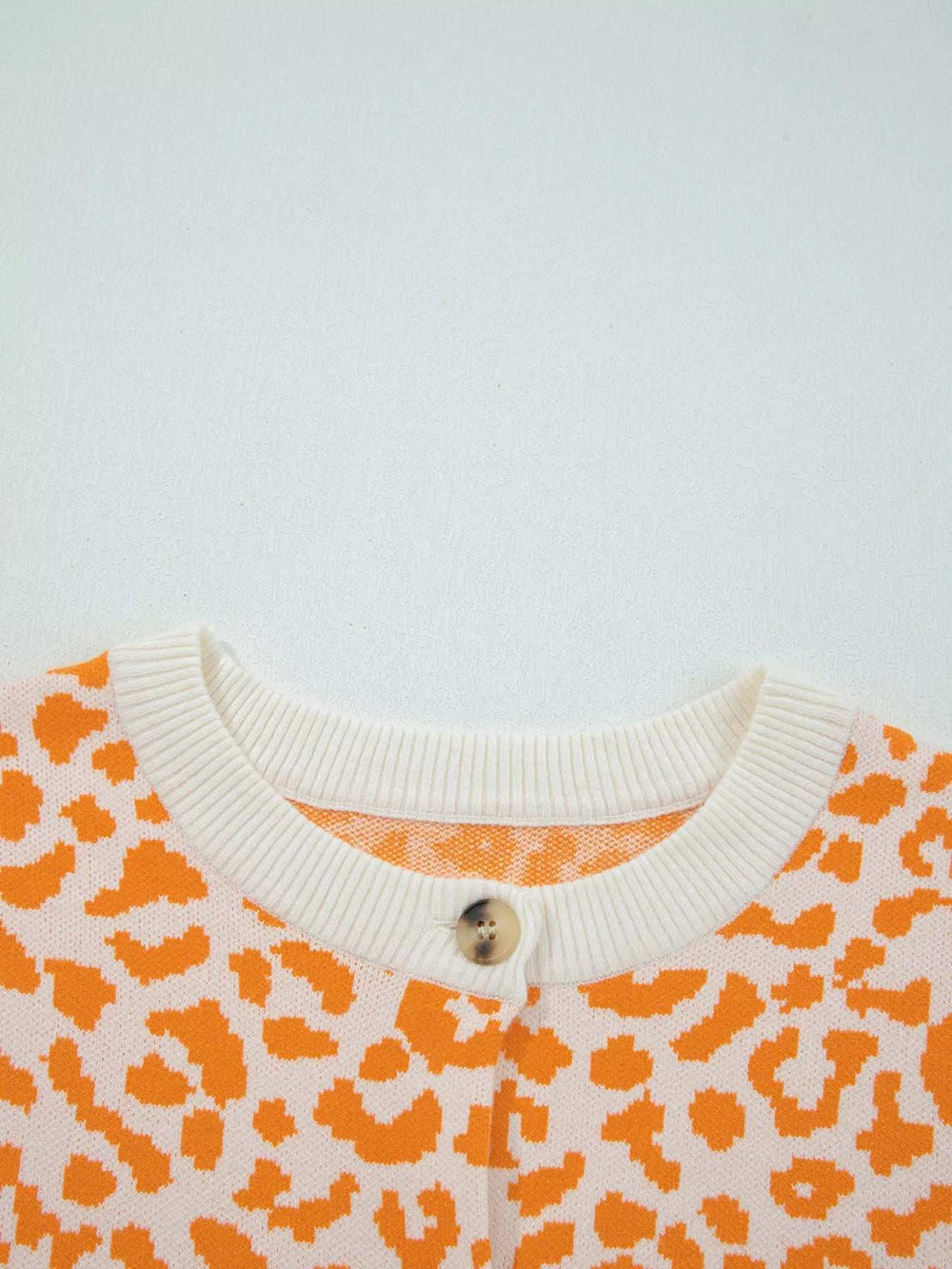 Leopard Drop Shoulder Chunky Knitted Cardigan - Trendsi - Flyclothing LLC