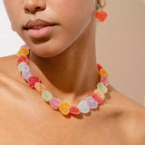 Colorful Resin Heart Necklace - Trendsi - Flyclothing LLC