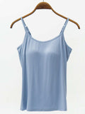 Full Size Adjustable Strap Modal Cami with Bra - Trendsi - Flyclothing LLC
