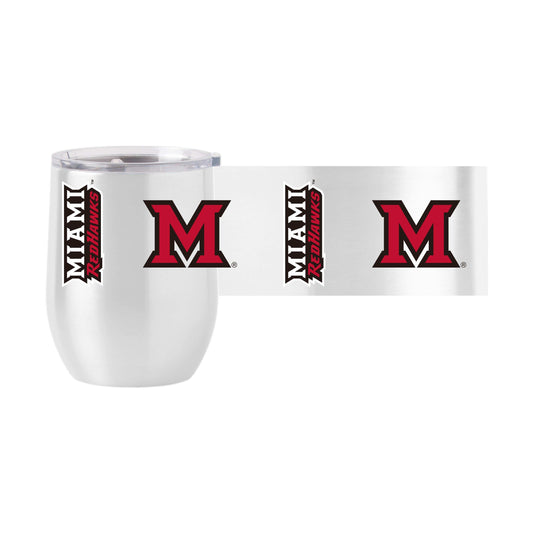 Miami Ohio 16oz Myaamia Stainless Curved Beverage - Logo Brands - Flyclothing LLC