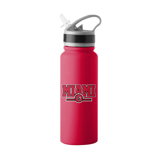 Miami Ohio 25oz Campus Color Letterman Stainless Single Wall Flip Top Bottle - Logo Brands - Flyclothing LLC
