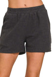 Zenana Cotton Slub Short Pants - Trendsi - Flyclothing LLC