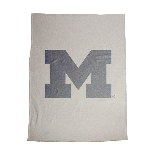 Michigan Oversized Logo Sublimated Sweatshirt Blanket - Logo Brands - Flyclothing LLC