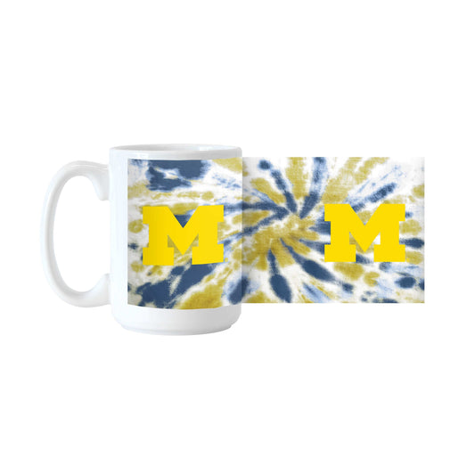 Michigan 15oz Tie Dye Sublimated Mug - Logo Brands - Flyclothing LLC
