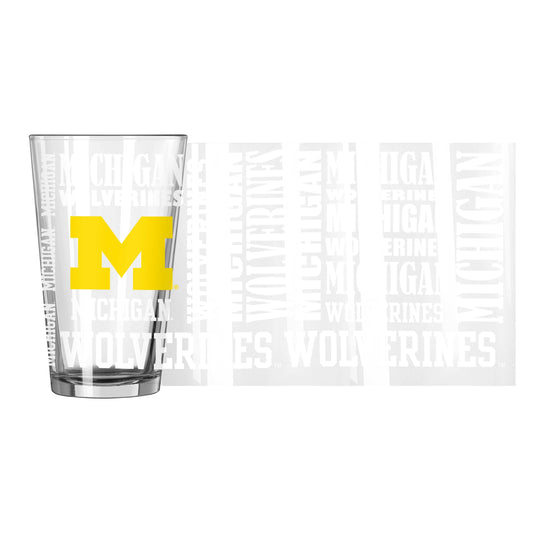 Michigan 16oz Replay Pint Glass - Logo Brands - Flyclothing LLC