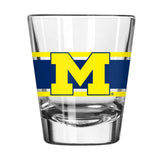 Michigan 2oz Stripe Shot Glass - Logo Brands - Flyclothing LLC