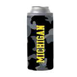 Michigan Black Camo 12oz Slim Can Coolie - Logo Brands - Flyclothing LLC