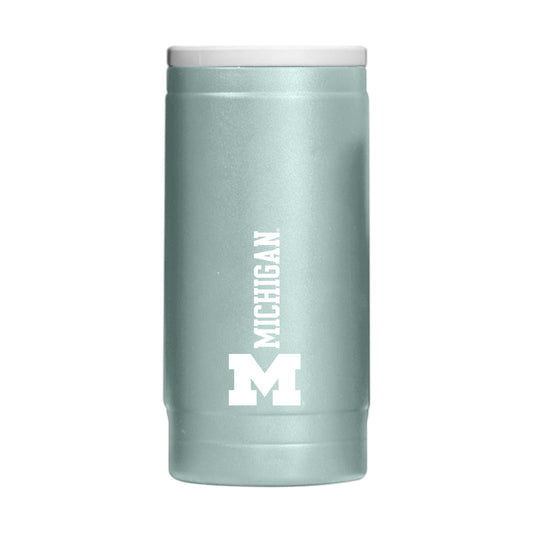 Michigan Vertical Powder Coat Slim Can Coolie - Logo Brands - Flyclothing LLC