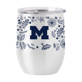 Michigan 16oz Botanical Stainless Curved Beverage - Logo Brands - Flyclothing LLC