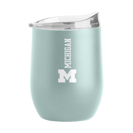 Michigan 16oz Vertical Powder Coat Curved Beverage - Logo Brands - Flyclothing LLC