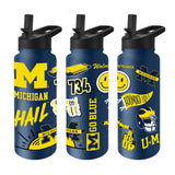 Michigan 34oz Team Color Native Quencher Bottle - Logo Brands - Flyclothing LLC