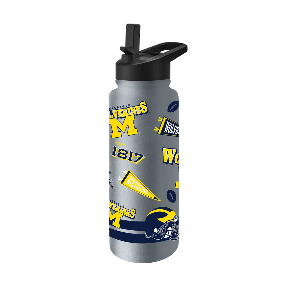 Michigan 34oz Stone TJ Maxx Native Quencher Bottle - Logo Brands - Flyclothing LLC