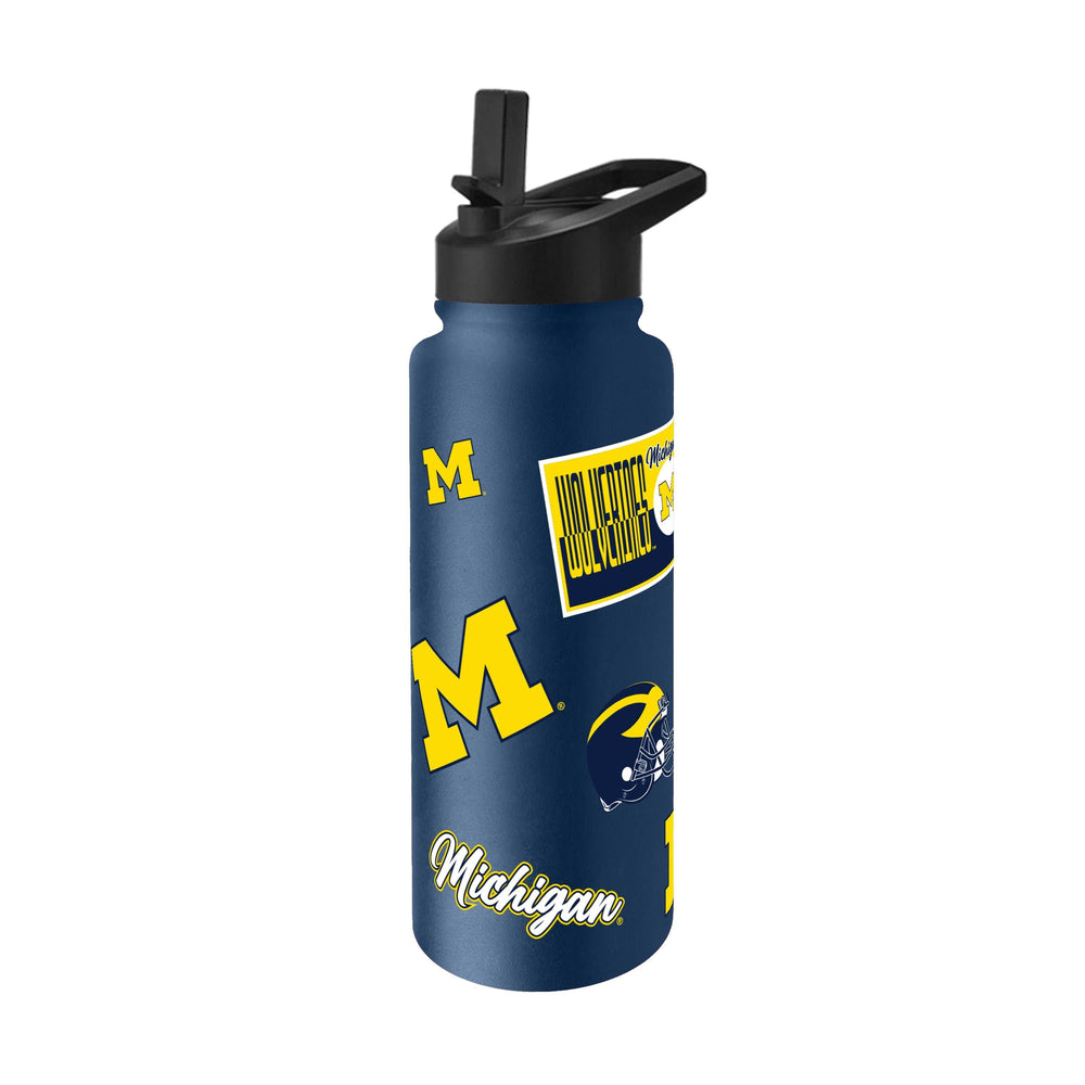 Michigan Navy 34oz Dreamweave Quencher Bottle - Logo Brands - Flyclothing LLC