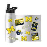 Michigan White 34oz Dreamweave Quencher Bottle - Logo Brands - Flyclothing LLC