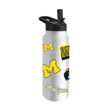Michigan White 34oz Dreamweave Quencher Bottle - Logo Brands - Flyclothing LLC