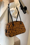 Leopard Suede Medium Shoulder Bag - Trendsi - Flyclothing LLC