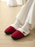 Horn Buckle Furry Texture Flat Slippers - Trendsi - Flyclothing LLC