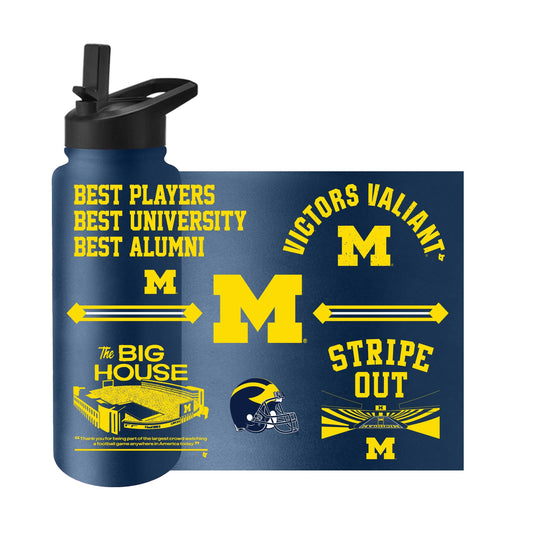 University of Michigan/Breaking T 34oz Native Quencher Bottle - Logo Brands - Flyclothing LLC
