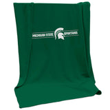 MI State Campus Colors Sweatshirt Blanket (Screened) - Logo Brands - Flyclothing LLC