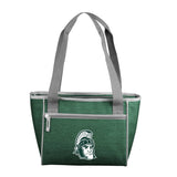 MI State Crosshatch Spartan Head 16 Can Cooler Tote - Logo Brands - Flyclothing LLC