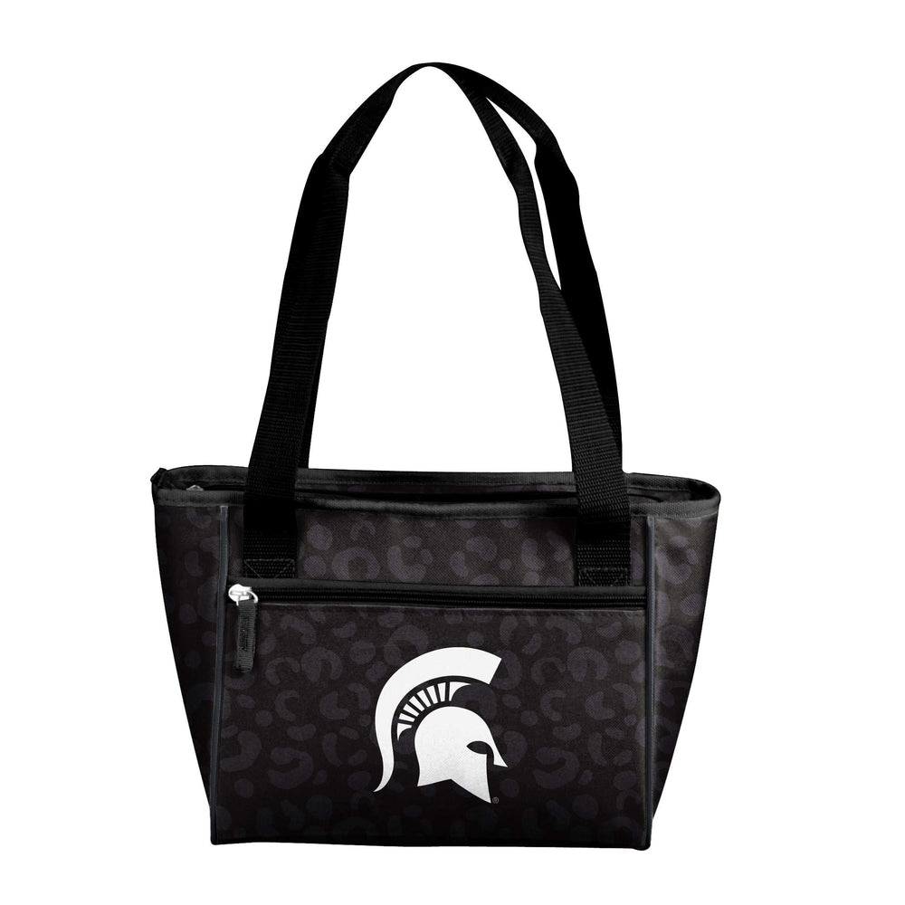 Michigan State Leopard Print 16 Can Cooler Tote - Logo Brands - Flyclothing LLC