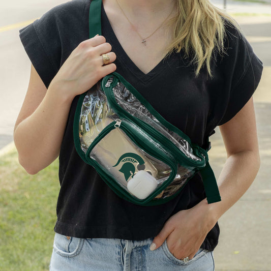 Michigan State Clear Fanny Pack - Logo Brands - Flyclothing LLC