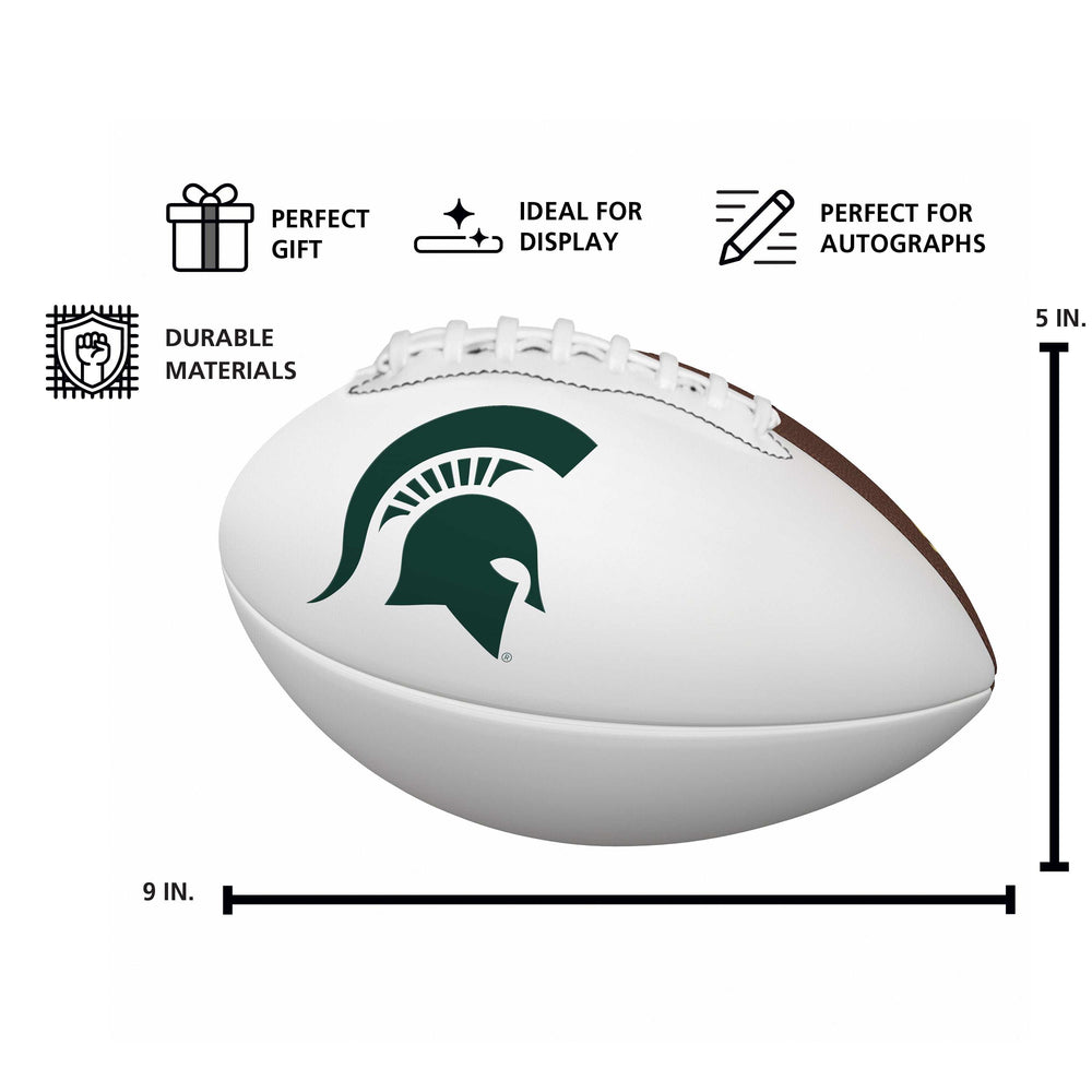 MI State Mini-Size Autograph Football - Logo Brands - Flyclothing LLC