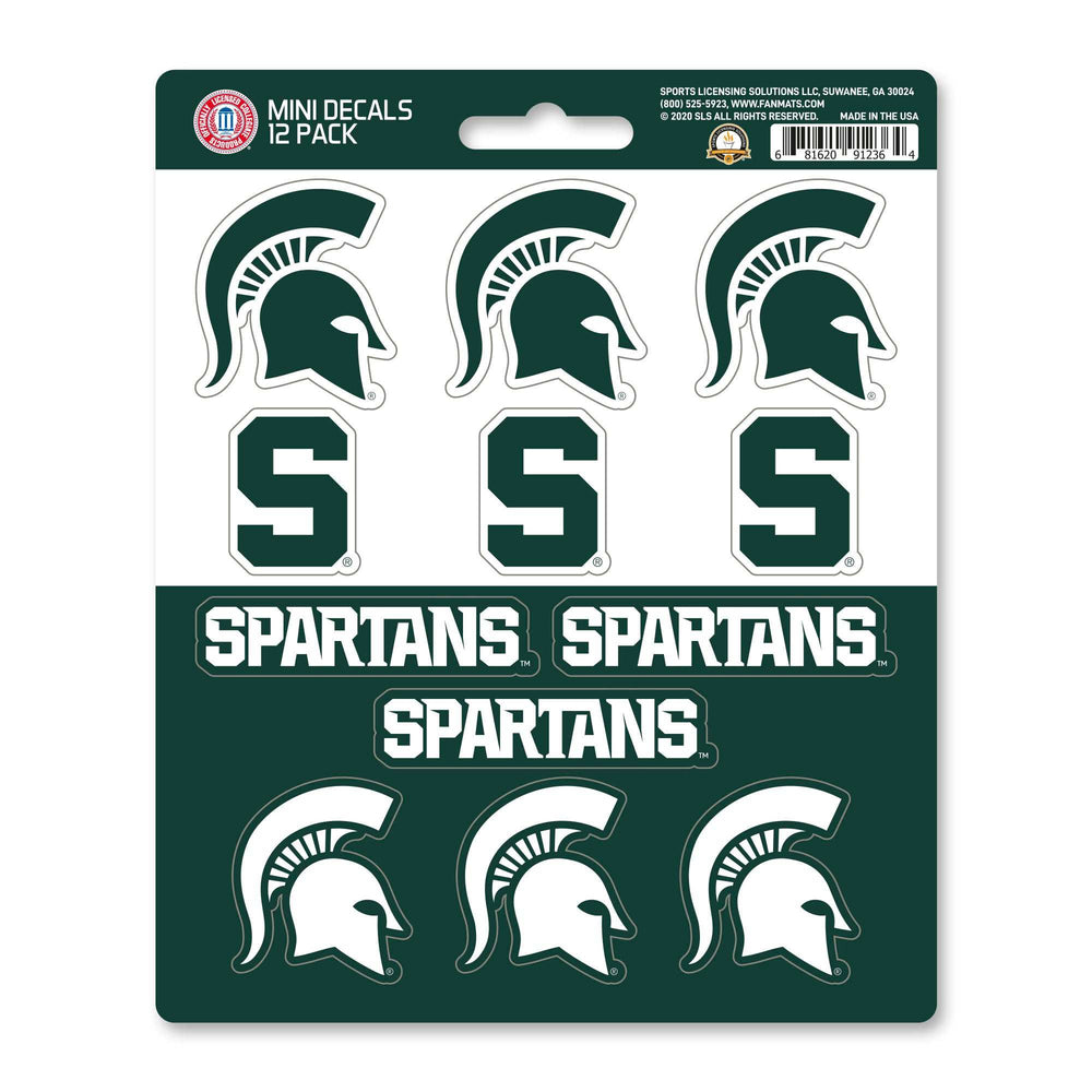 Michigan State University Mini Decal 12-pk - Logo Brands - Flyclothing LLC