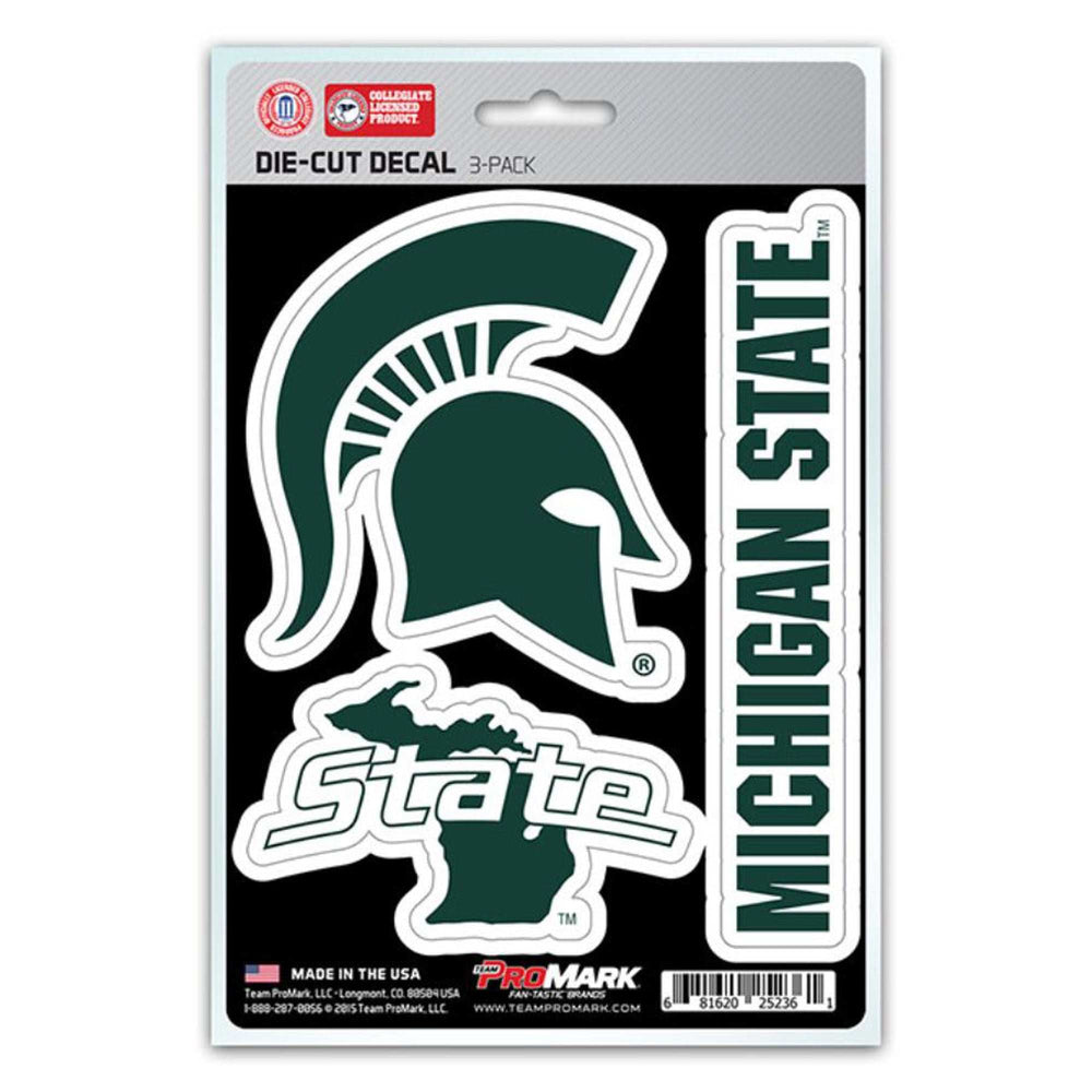 Michigan State University Decal 3-pk - Logo Brands - Flyclothing LLC