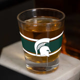 Michigan State 2oz Stripe Shot Glass - Logo Brands - Flyclothing LLC