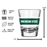 Michigan State 2oz Stripe Shot Glass - Logo Brands - Flyclothing LLC