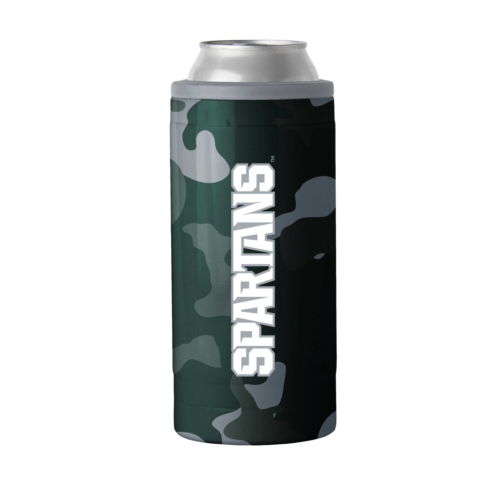 MI State Camo Swagger 12oz Slim Can Coolie - Logo Brands - Flyclothing LLC