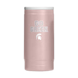 Michigan State Stencil Powder Coat Slim Can Coolie - Logo Brands - Flyclothing LLC