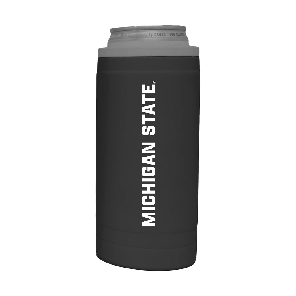 Michigan State 12oz Cru Stacked Soft Touch Slim Coolie - Logo Brands - Flyclothing LLC
