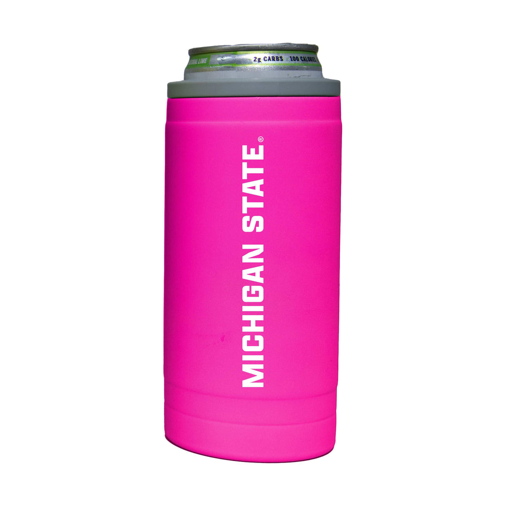 Michigan State 12oz Electric Stacked Soft Touch Slim Coolie - Logo Brands - Flyclothing LLC