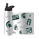Michigan State 34oz White Dreamweave Quencher Bottle - Logo Brands - Flyclothing LLC