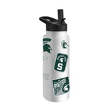 Michigan State 34oz White Dreamweave Quencher Bottle - Logo Brands - Flyclothing LLC