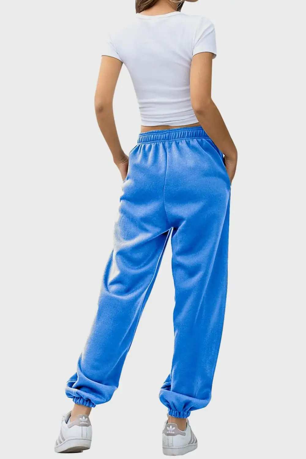 Elastic Waist Joggers with Pockets - Trendsi - Flyclothing LLC