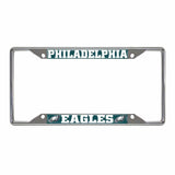 Philadelphia Eagles Chrome Metal License Plate Frame, 6.25in x 12.25in - Philadelphia Eagles - Flyclothing LLC