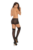Elegant Moments Black Sheer Thigh Hi 1725 - Elegant Moments - Flyclothing LLC