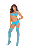 Elegant Moments Turquoise Turquoise Sheer Thigh Hi 1725 - Elegant Moments - Flyclothing LLC
