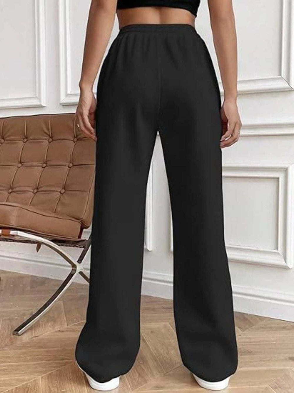 Drawstring Wide Leg Pants with Pockets - Trendsi - Flyclothing LLC