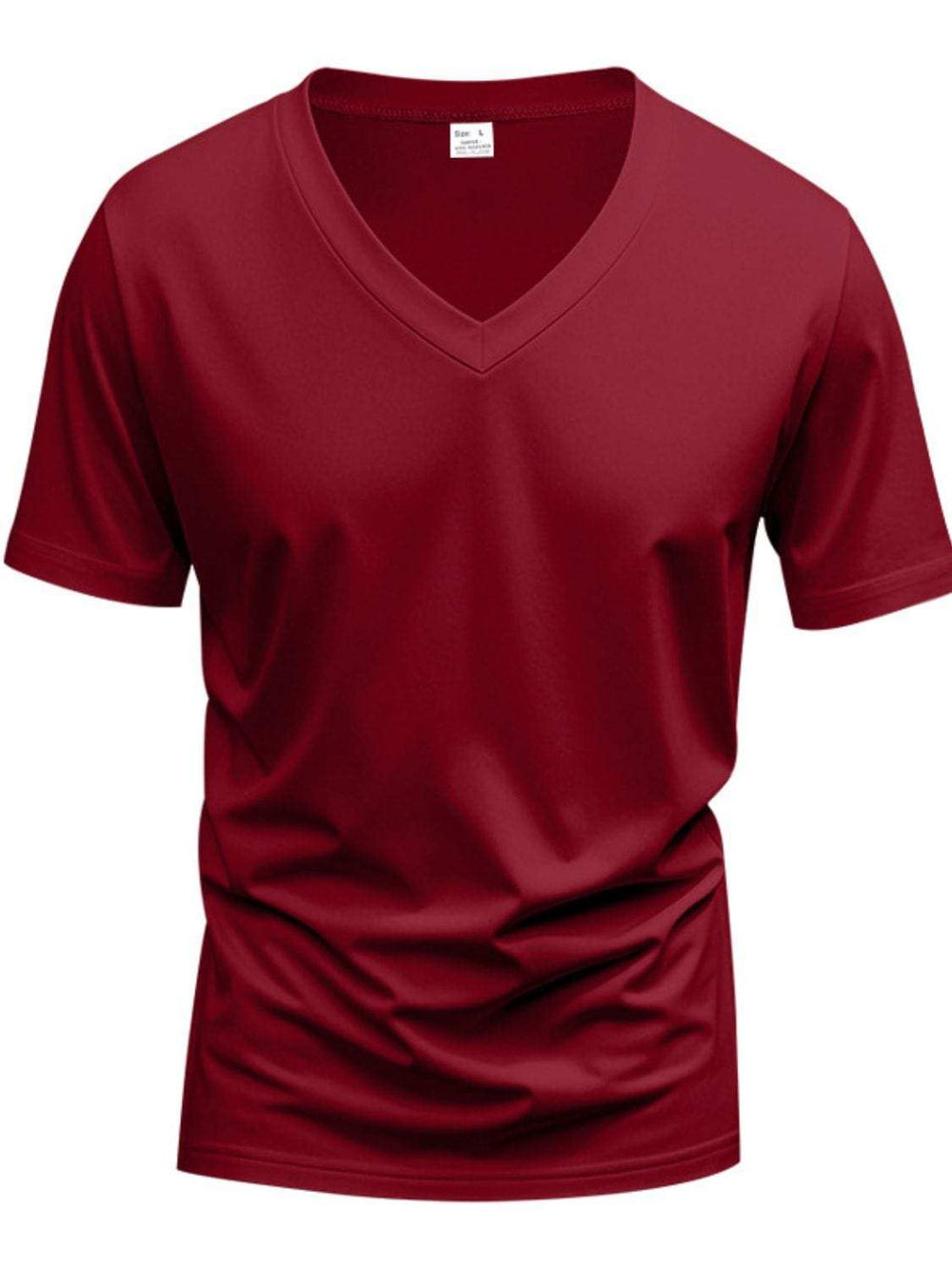Men's Full Size V-Neck Short Sleeve T-Shirt Plus Size - Trendsi - Flyclothing LLC