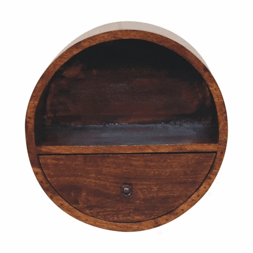Artisan Furniture Floating Circle Chestnut Bedside - Artisan Furniture - Flyclothing LLC