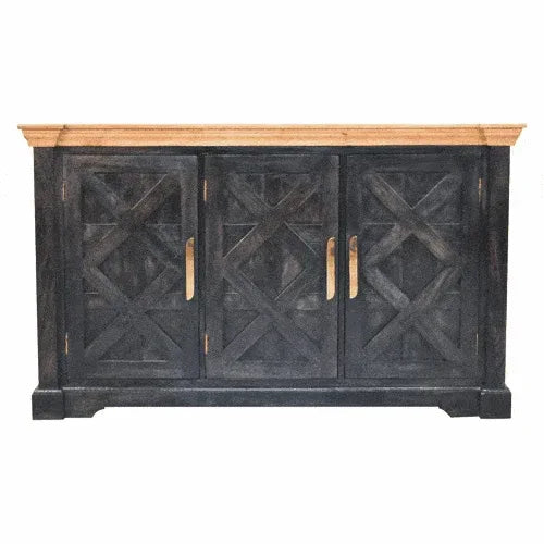 Regal Ash Black Rustic Sideboard - Artisan Furniture - Flyclothing LLC