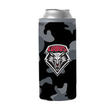 New Mexico Black Camo 12oz Slim Can Coolie - Logo Brands - Flyclothing LLC