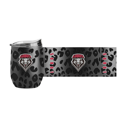 New Mexico Leopard 16oz Black Powdercoat Curved Beverage - Logo Brands - Flyclothing LLC